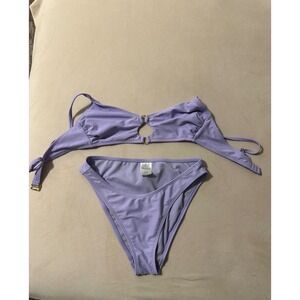 Wild Fable Bikini Set Womens Small Purple Excellent O-Ring Cut Out Two Piece